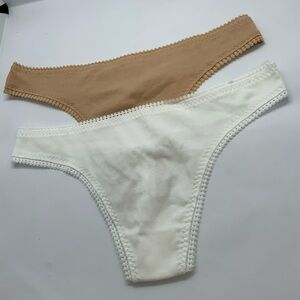 (2) ON GOSSAMER Cabana Cotton Thong